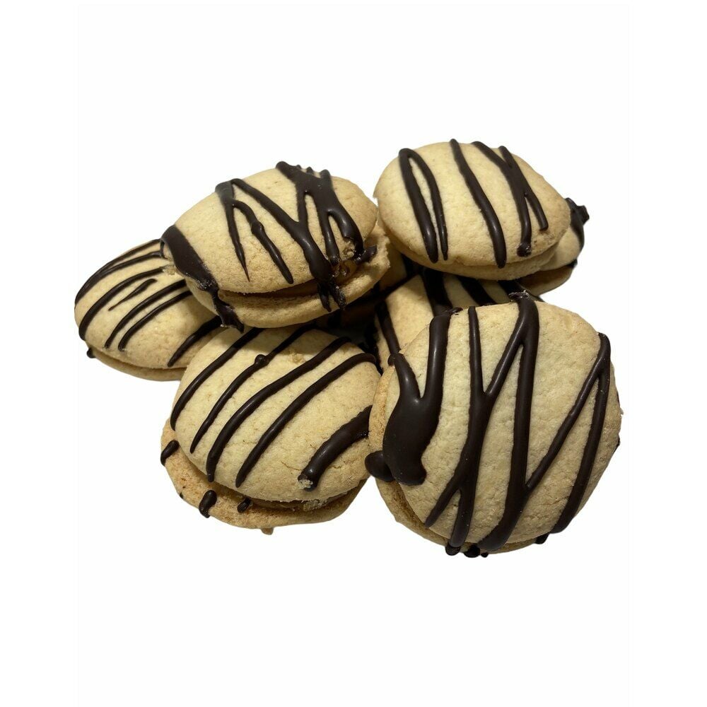 Glutensiz çikolata soslu karamelli kurabiye