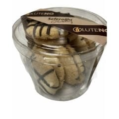 Glutensiz çikolata soslu karamelli kurabiye