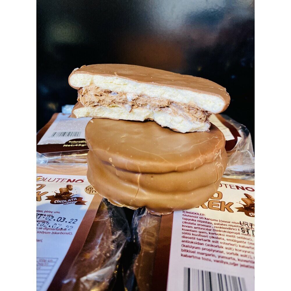 12'li Gluteno Çiko Kek Çikolata Dolgulu