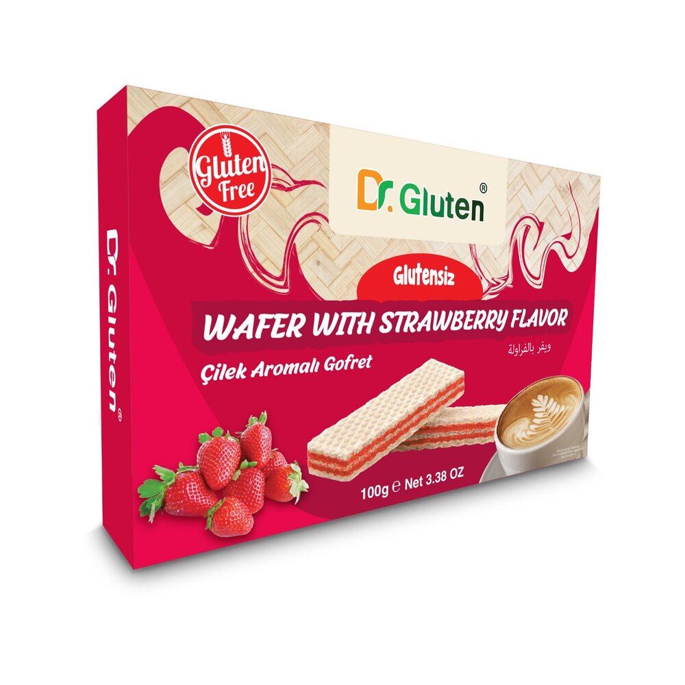 Dr gluten Glutensiz Çilekli Gofret