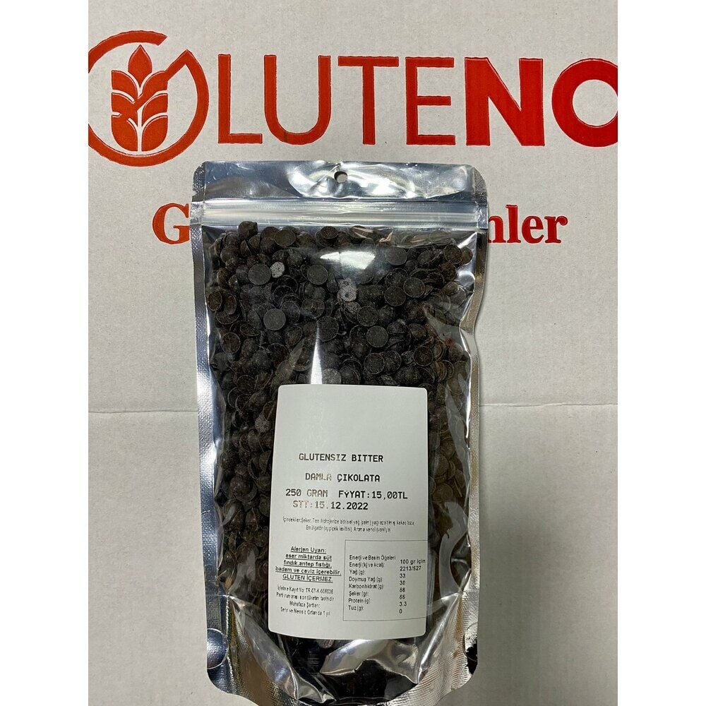 Damla Çikolata Glutensiz Bitter