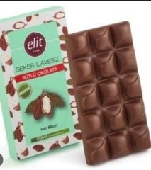 ElitElit Şeker İlavesiz Sütlü Çikolata