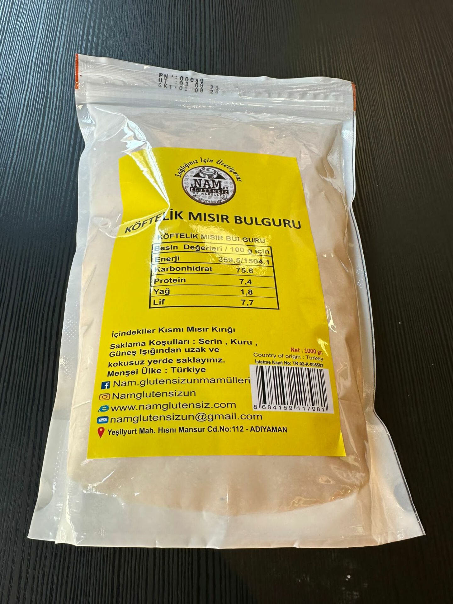 Nam Koftelik Mısır Bulguru