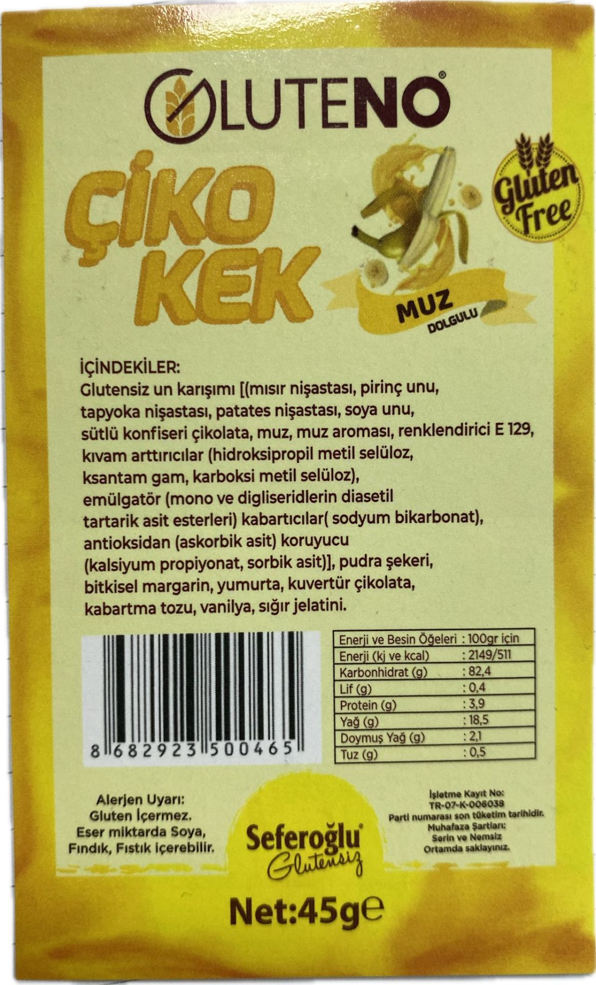 Gluteno Cikokek Muzlu 12'li