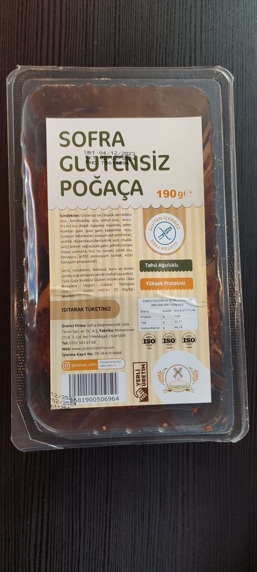 Sofra Glutensiz Poğaça