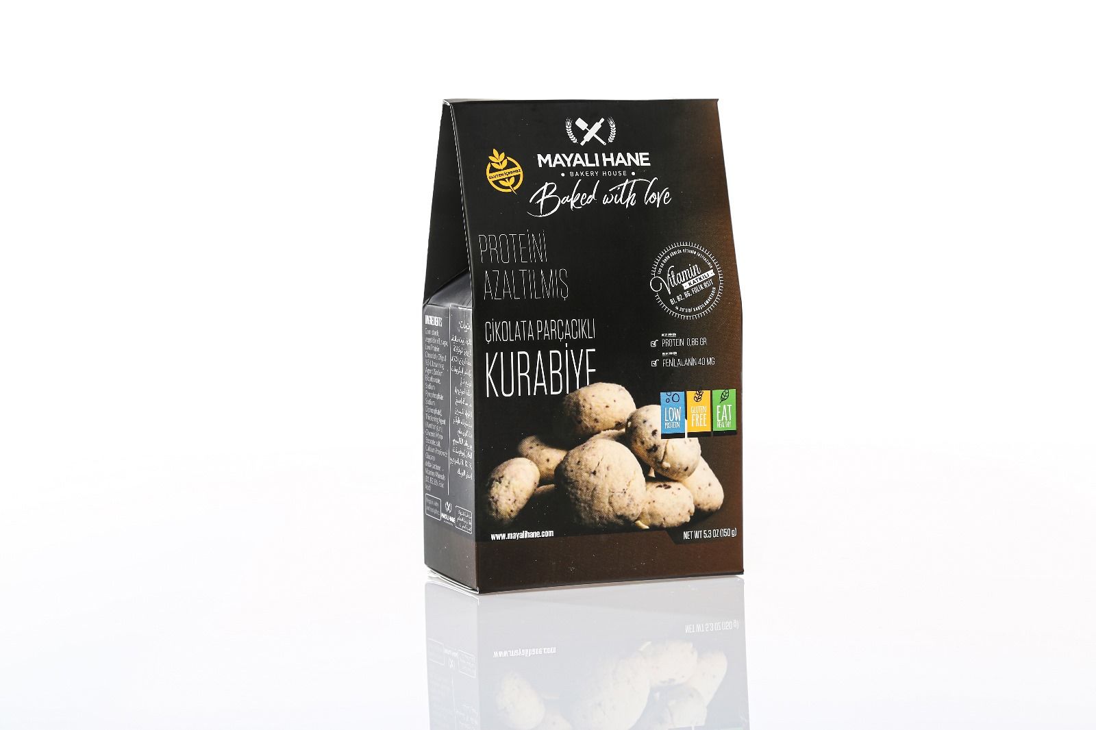 Düşük Proteinli Çikolatalı Parçacıklı Kurabiye