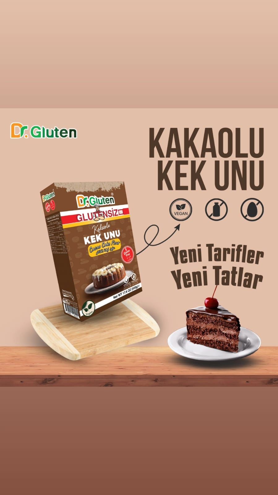 Dr Gluten Kakaolu Kek Unu