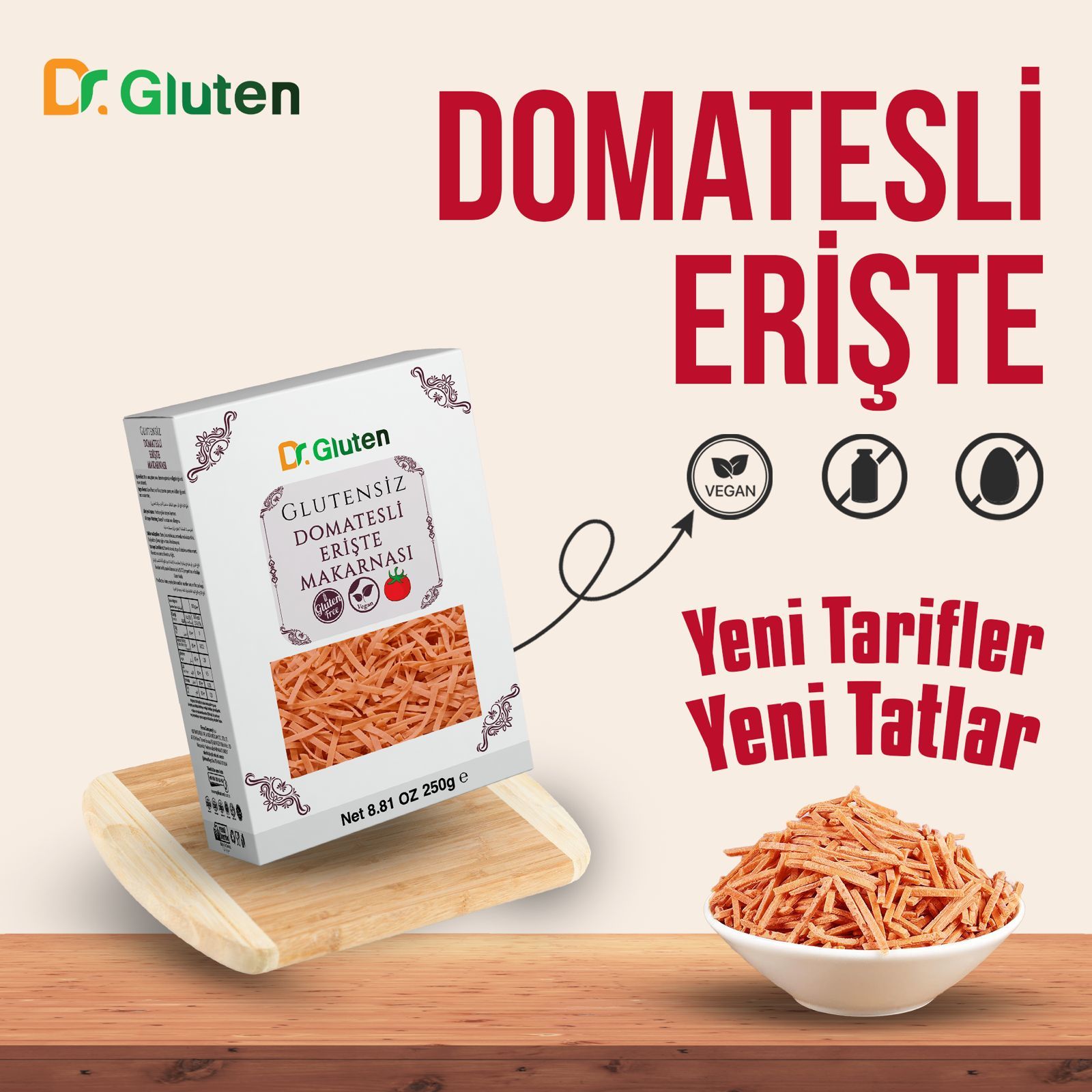 Dr Gluten Domatesli Erişte