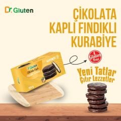 Dr Gluten Çikolata Kaplı Fındıklı Kurabiye
