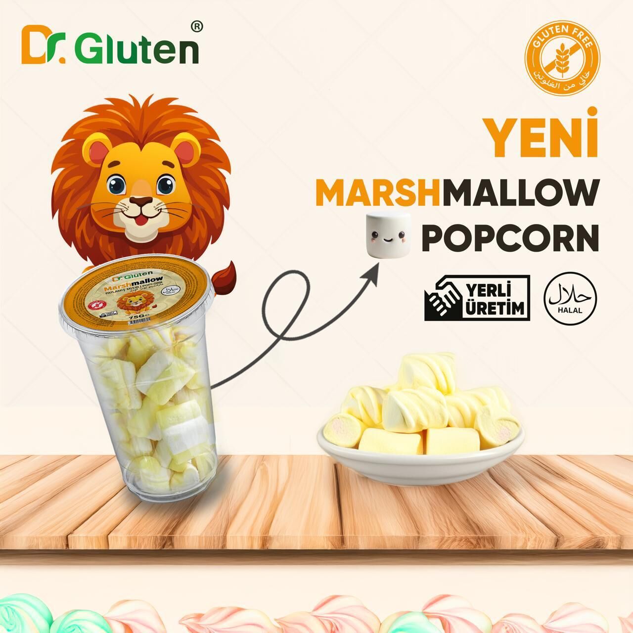 Dr Gluten Marsmelow Popcorn
